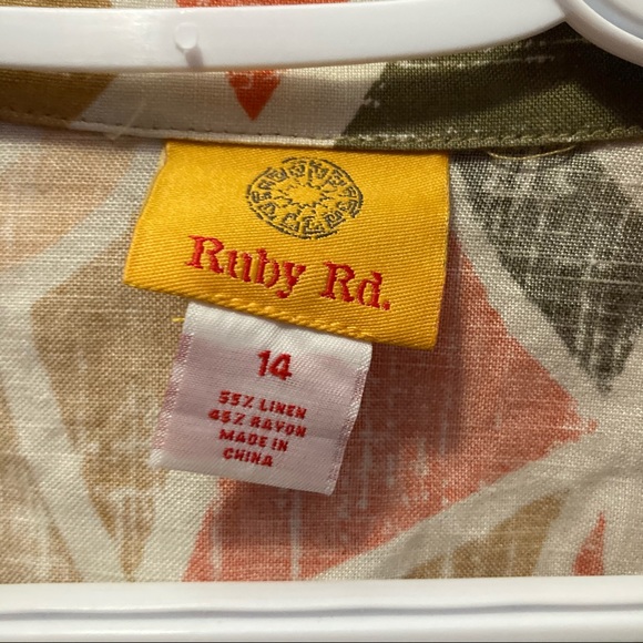 ⭐️3/$15 Ruby road 70s vintage style print patterned jacket 🧵 - Picture 4 of 5